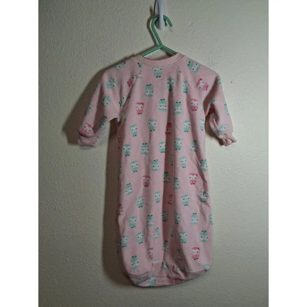 Carter's Fleece Sleep Sack Owls Infant Baby Pink Girls 0-9 Months